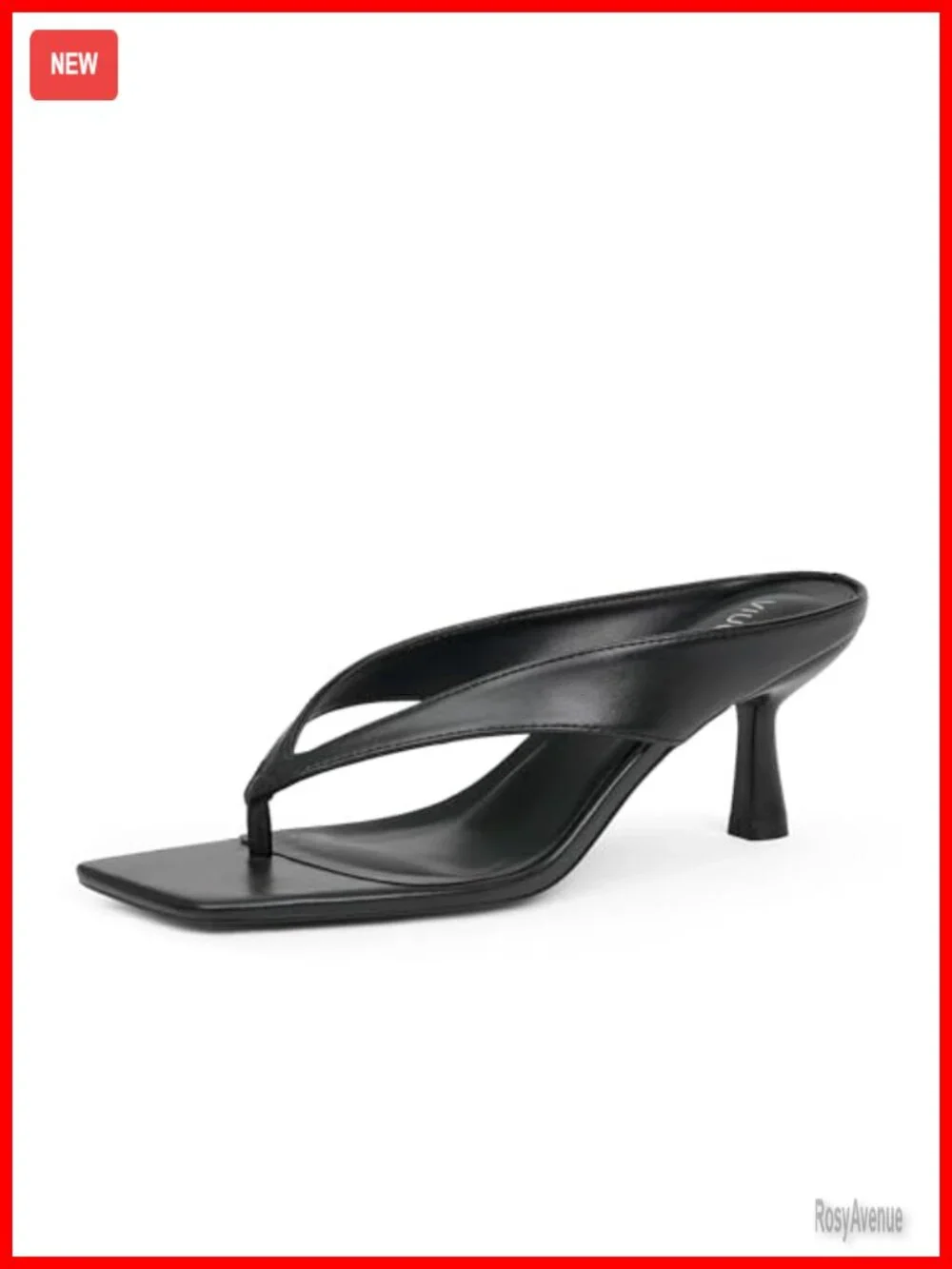 Kitten Heels Flip Flops Slip On Open Toe Low Heels Thong Square Slide Summer